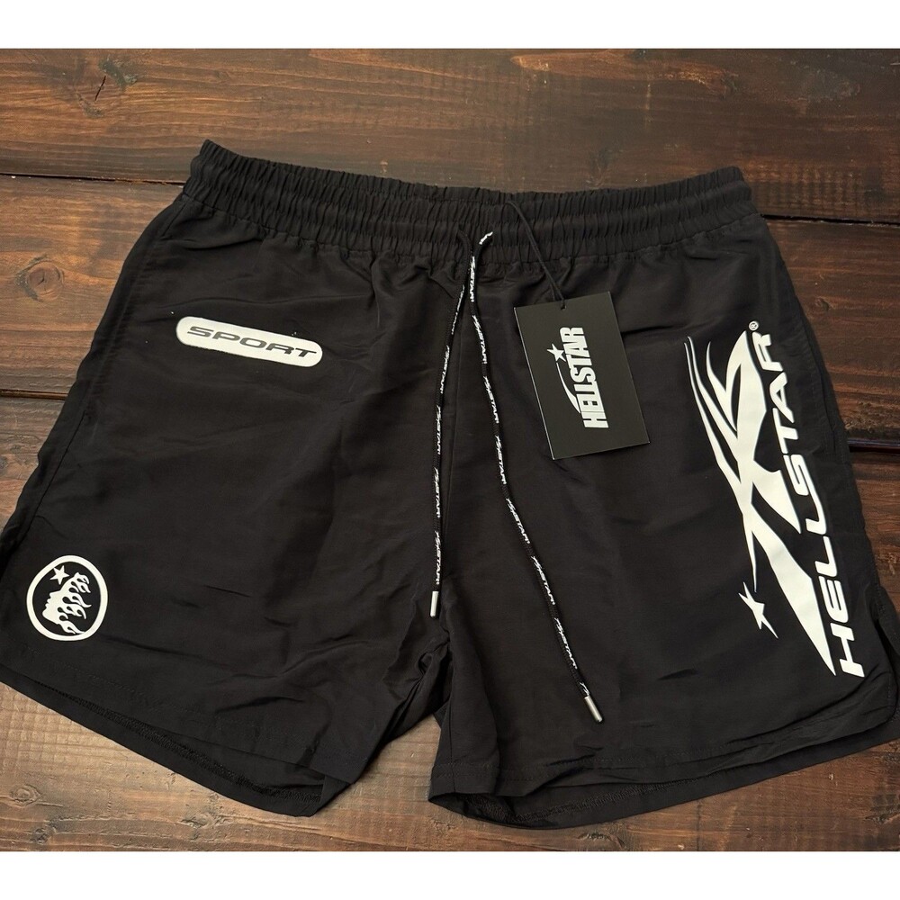 HELLSTAR Sports Tri-Logo Athletic Nylon Shorts